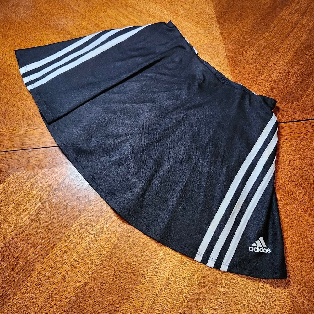 Girls Adidas Black White Skort Size M (10/12)